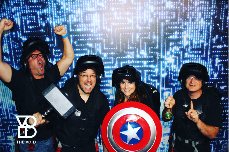 That time I defeated Ultron with the Avengers in Las Vegas alongside (left to right) Shawn Rosler, Sarah Mercier, and (oh, look who it is) Karl Kapp