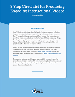 8 Step Checklist for Producing Engaging Instructional Videos