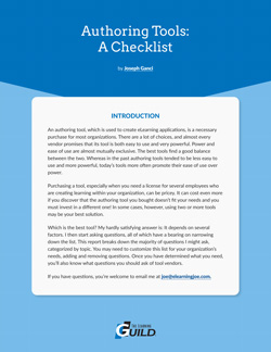 Choosing an Authoring Tool: A Checklist