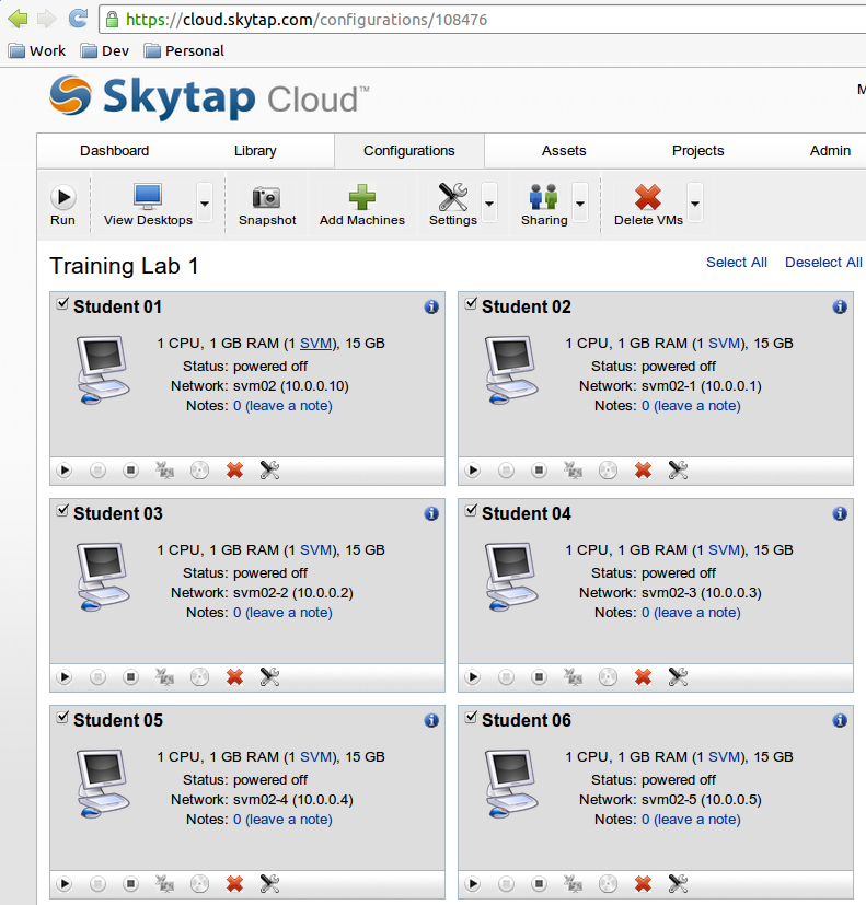 screenshot of Skytap Cloud displaying users that are logged in