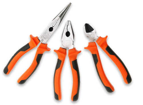 3 different types of pliers 