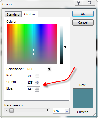 color properties panel