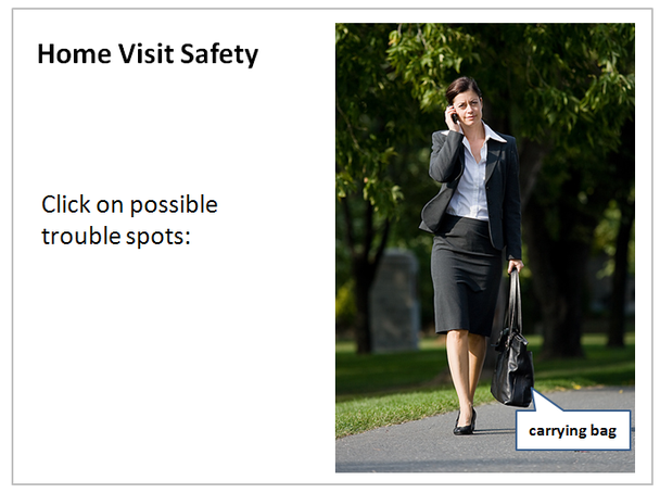 Home Visit Safety: Click on possible trouble spots: