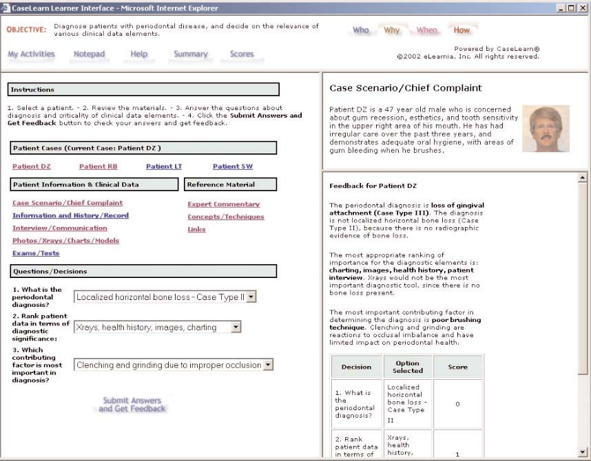 screenshot of a dialogue user interface for patient information.