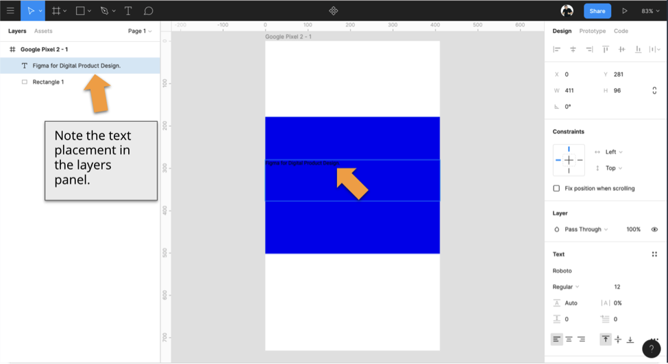 Use the text tool to add a label for the rectangle you added