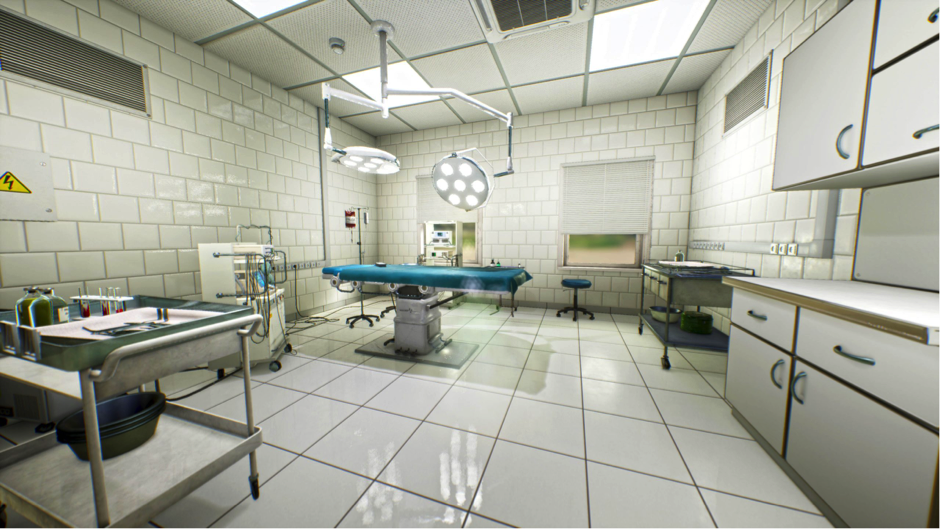 3-D virtual environment of an operation theatre