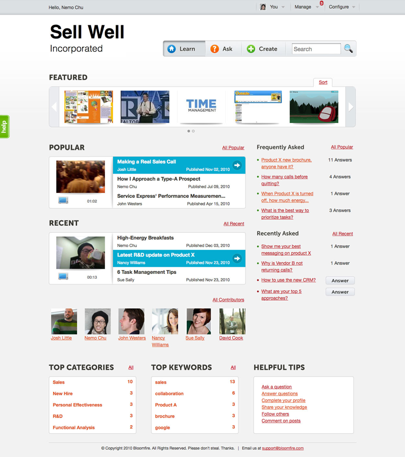 a screenshot of a sample UI that requires a share UI interface