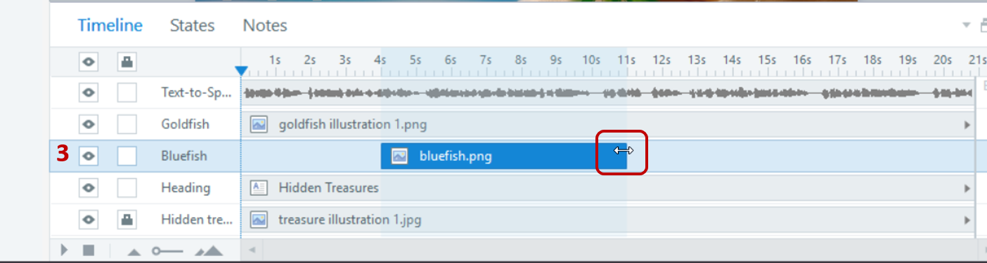 The double-headed white arrow is used to adjust the display window for an object