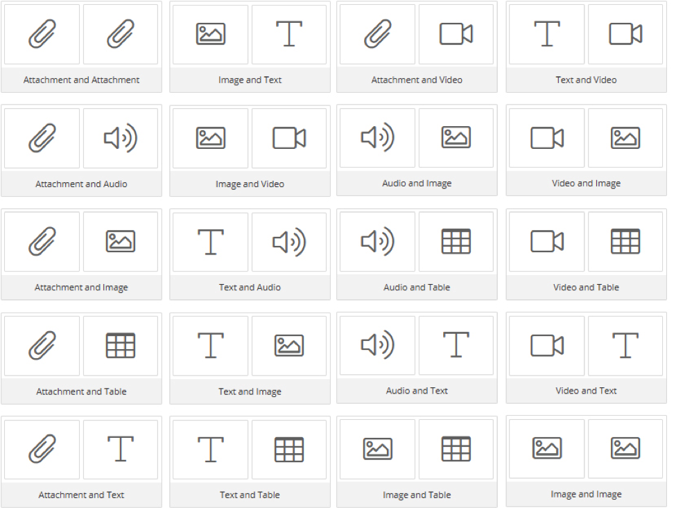Two column block options
