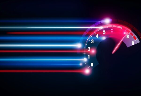 Needle being moved on speedometer