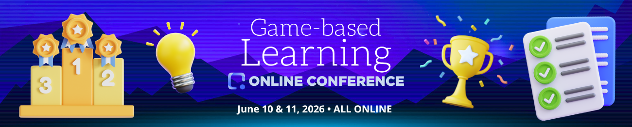 Game-based Learning Online Conference logo with trophies